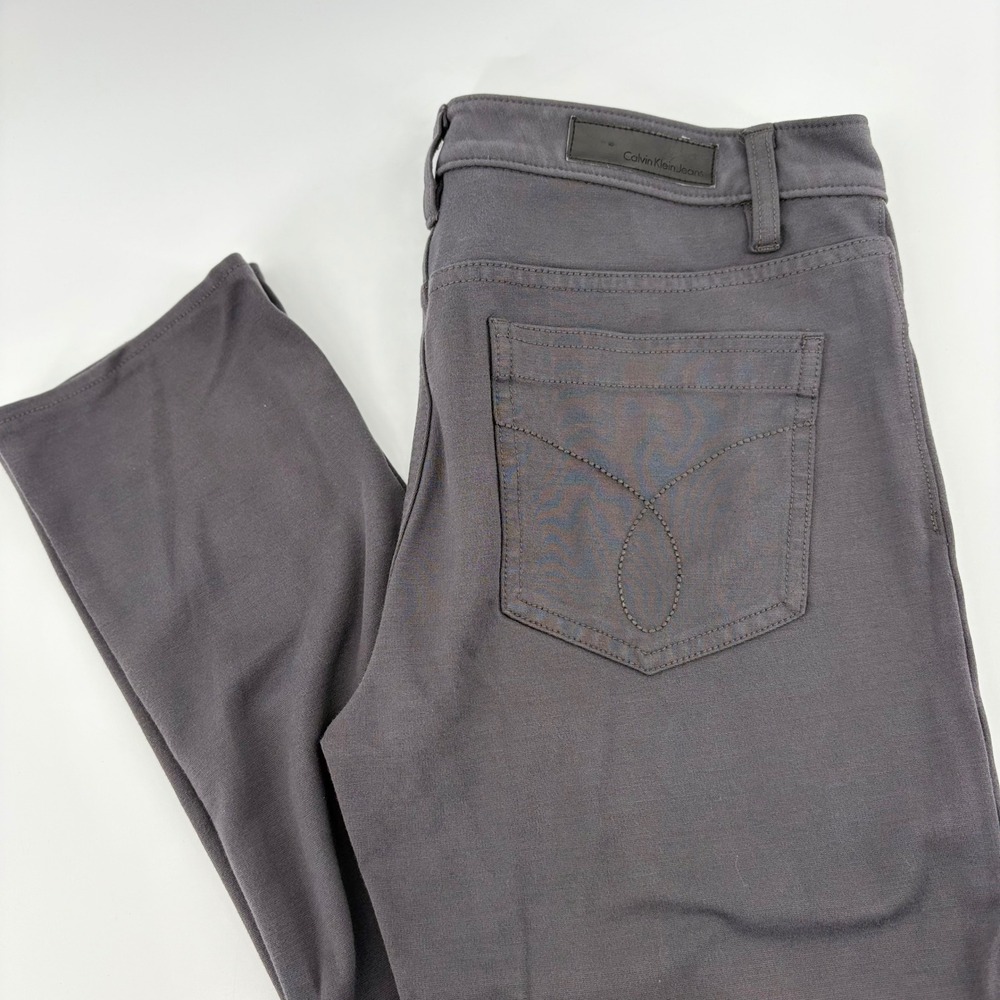 Calvin Klein Jeans Women's Charcoal Grey‎ Stretch Pants Trousers Size missing